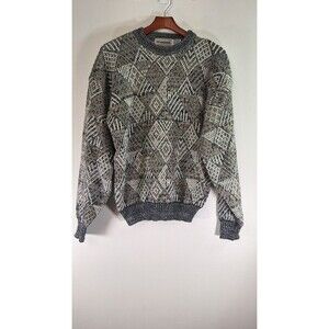 Vtg 90's MEGREGOR Cable knit Fisherman Sweater Men Sz M Grandpa Cosby Office